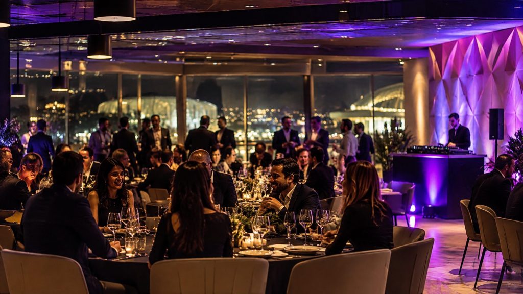 Cena con música y ambiente posterior